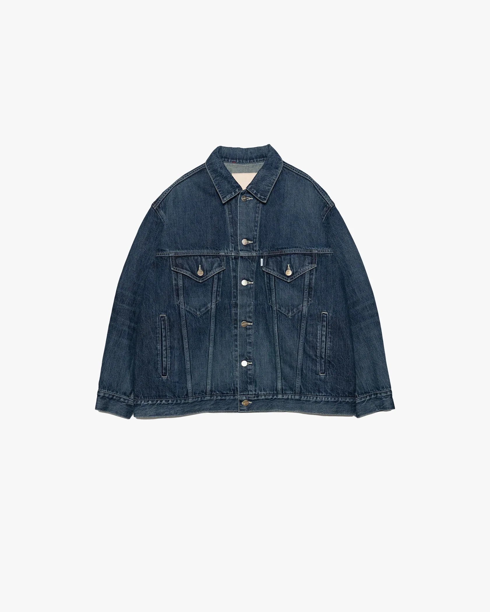Graphpaper Selvage Denim Trucker Jacket - Dark Fade