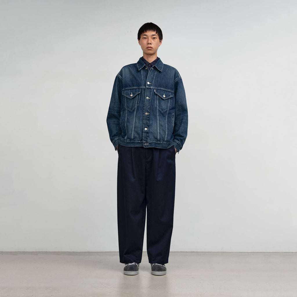 Graphpaper Selvage Denim Trucker Jacket - Dark Fade