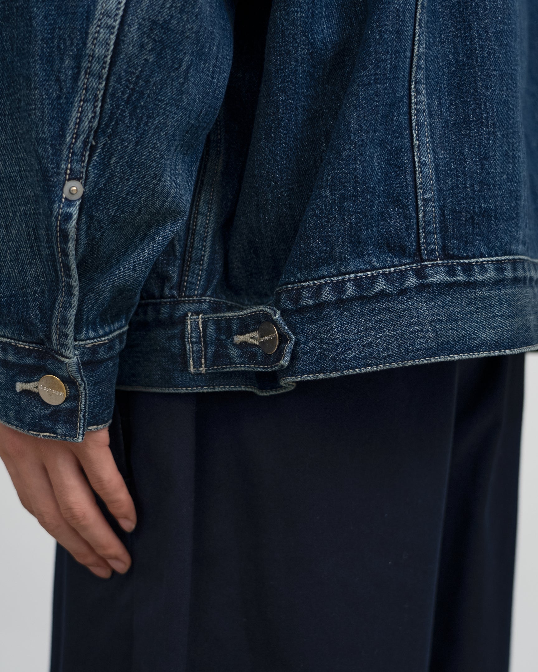 Graphpaper Selvage Denim Trucker Jacket - Dark Fade