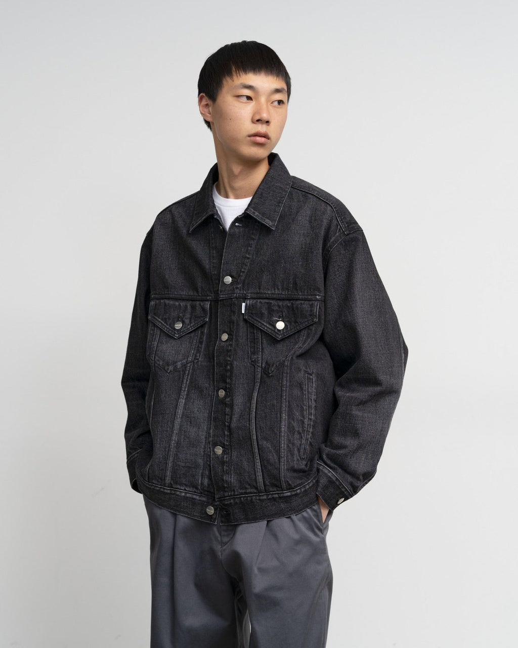 Graphpaper Selvage Denim Trucker Jacket - Dark Fade