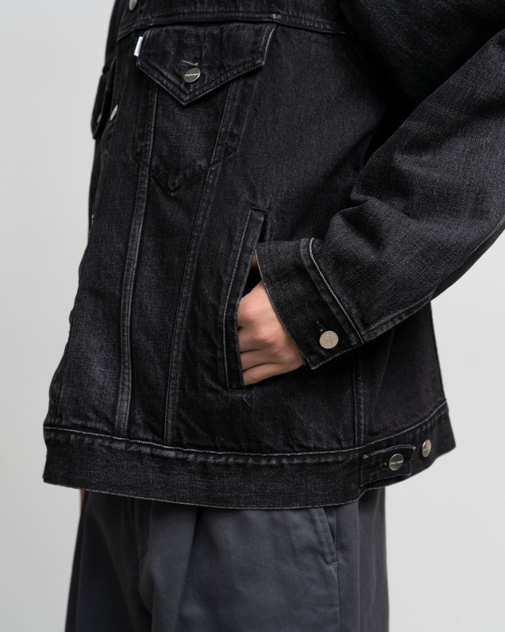 Graphpaper Selvage Denim Trucker Jacket - Dark Fade